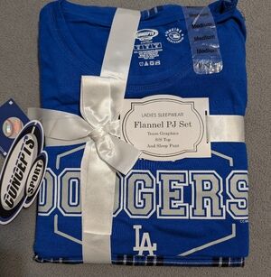 Los Angeles Dodgers Blue Flannel PJ Set